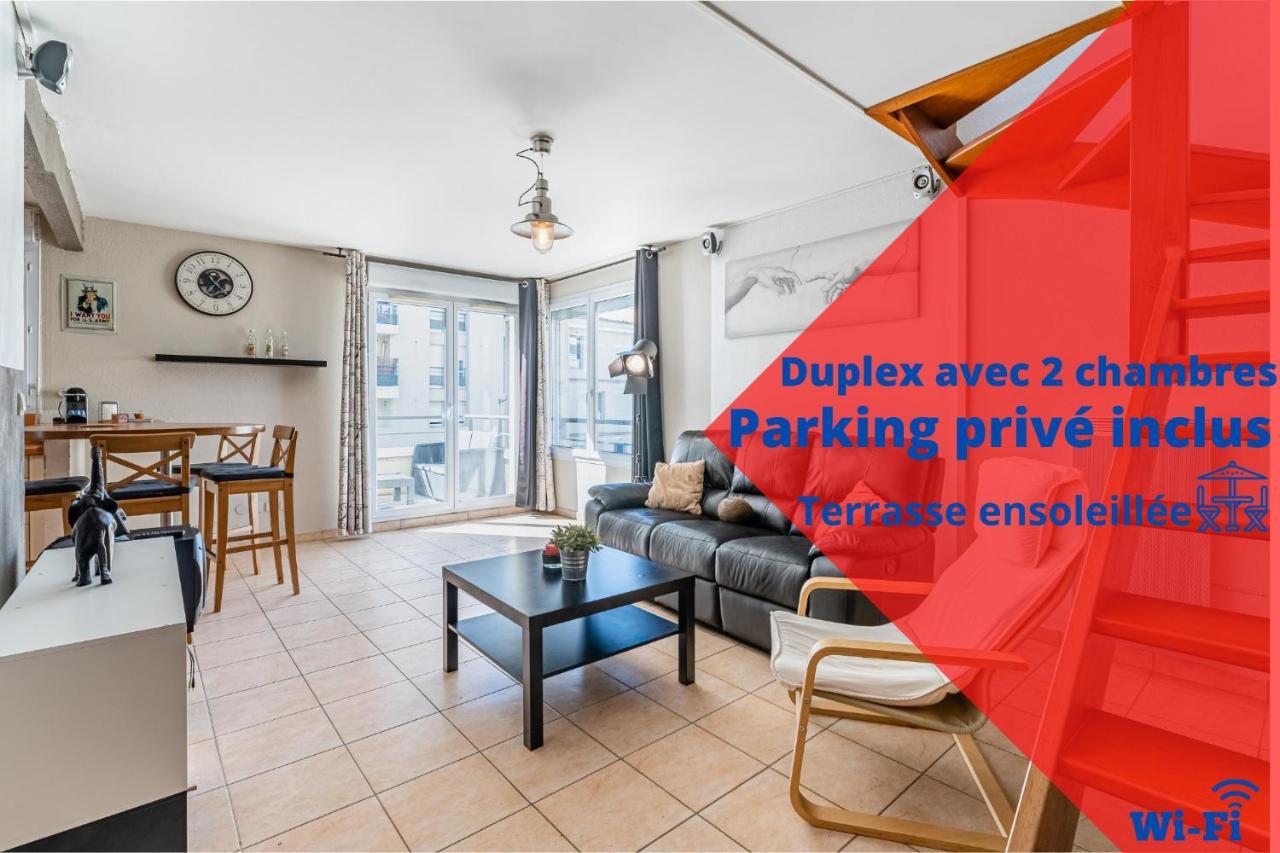 La Joliette; Duplex 2 Chambres, Parking Inclus+ Terrasse+ Ascenseur Marseille Eksteriør billede